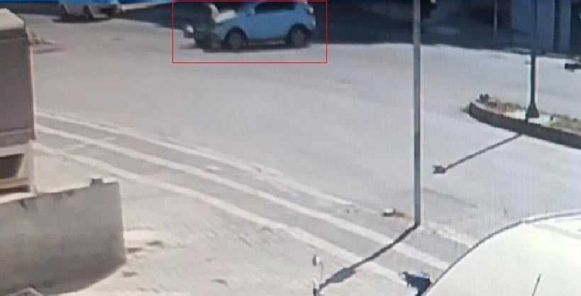 KAZA ANI GÜVENLİK KAMERASINA YANSIDI.