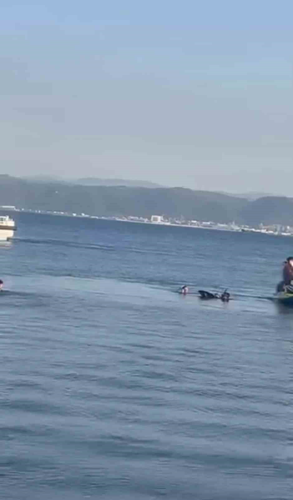 KOCAELİ'NİN DARICA İLÇESİNDE GİRDİĞİ DENİZDE BOĞULMA TEHLİKESİ GEÇİREN 28 YAŞINDAKİ GENÇ, SAHİL...