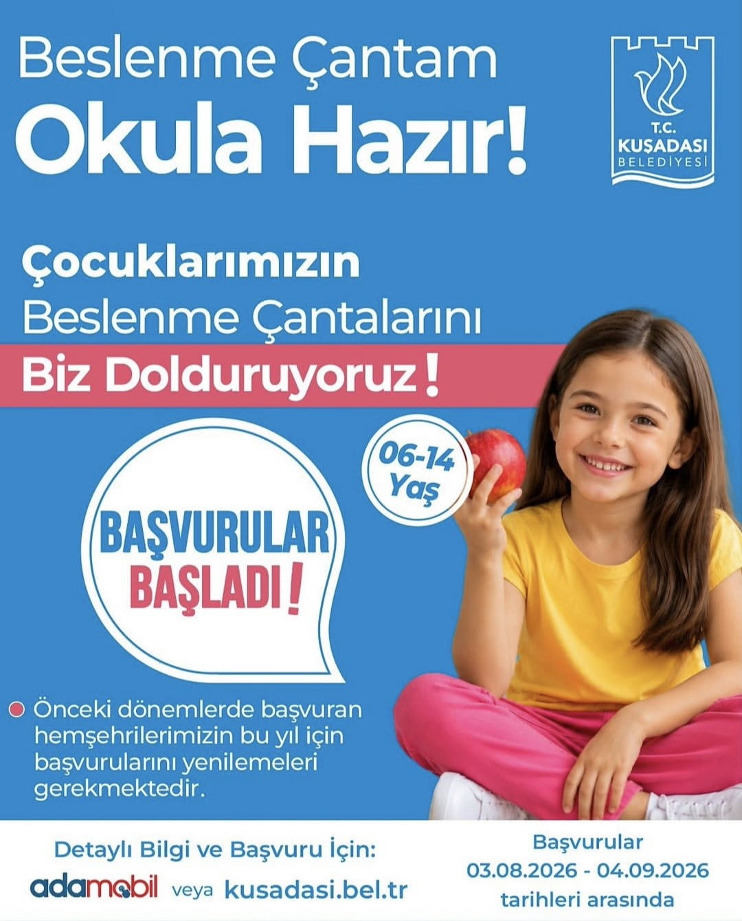 KUŞADASI BELEDİYESİ, YENİ EĞİTİM-ÖĞRETİM YILI ÖNCESİNDE İLKOKUL, ORTAOKUL VE LİSE ÖĞRENCİLERİ İÇİN...