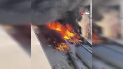 Malatya'da konteyner kentte yangın