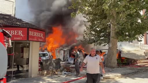 Malatya'da konteyner yangını