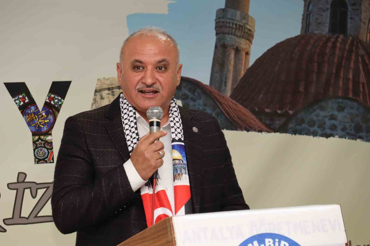 MEMUR-SEN ANTALYA TEMSİLCİSİ VE EĞİTİM-BİR-SEN ANTALYA ŞUBE BAŞKANI EYÜP BÜLENT MİRAN, İSRAİL...