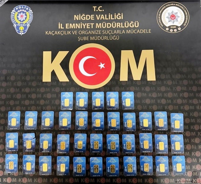 NİĞDE’DE 190 GRAM SAHTE ALTIN ELE GEÇİRİLDİ