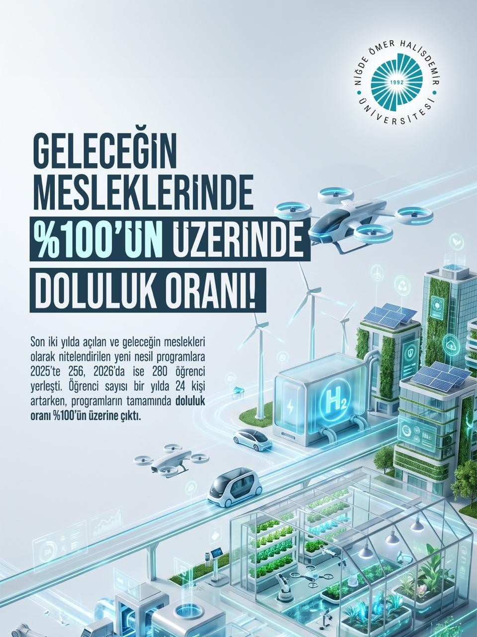 NİĞDE ÖMER HALİSDEMİR ÜNİVERSİTESİ’NDE GELECEĞİN MESLEKLERİNE YOĞUN İLGİ