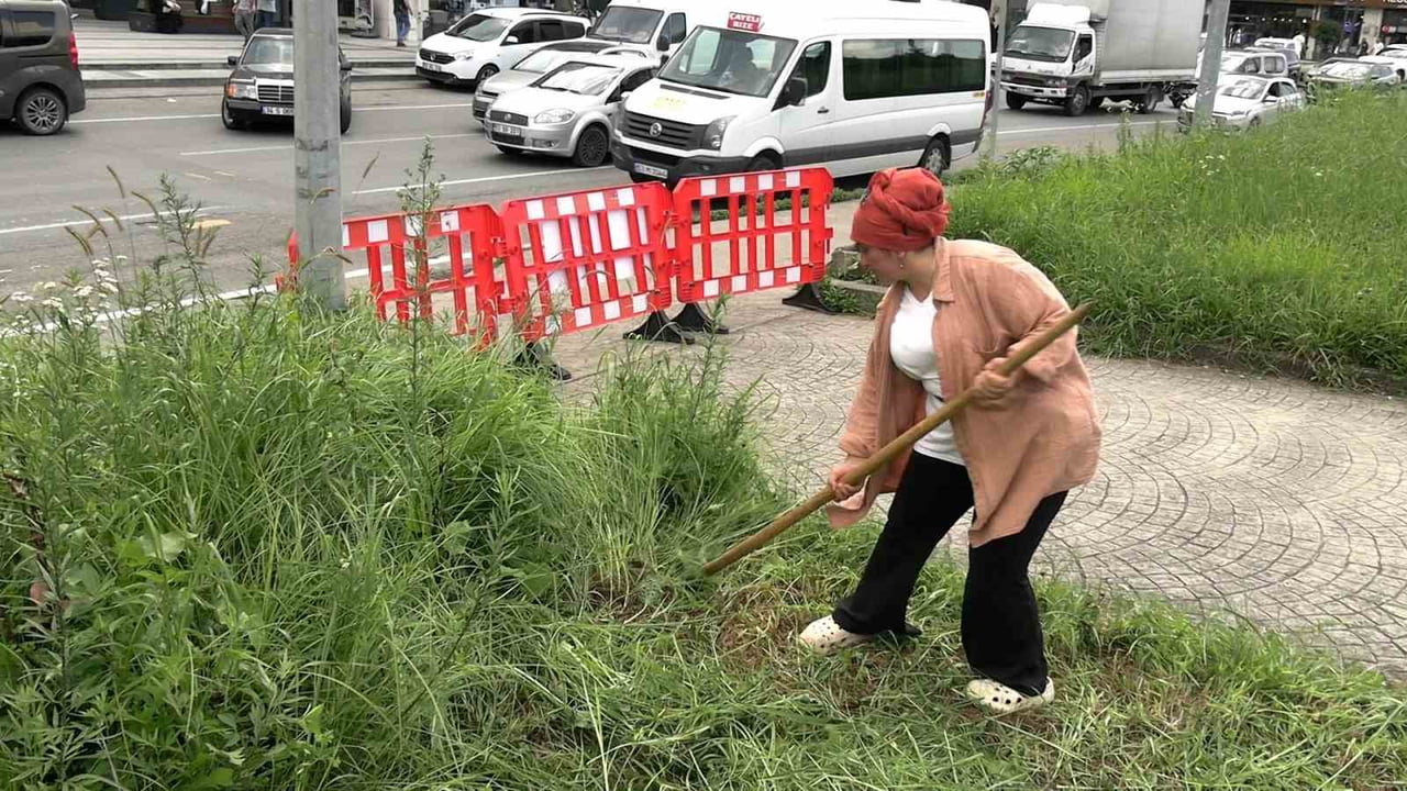 RİZE'DE GEÇİMİNİ HAYVANCILIKLA SAĞLAYAN ZEYNEP CENGİZ, HAYVANLARININ YEM İHTİYACINI KARŞILAMAK...