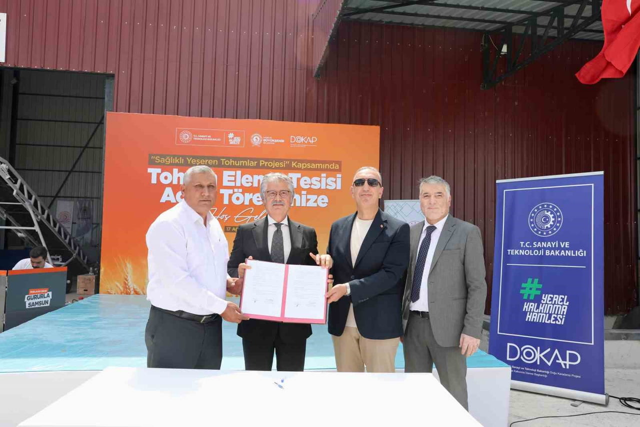 SAMSUN BÜYÜKŞEHİR BELEDİYESİ (SBB) ÖNCÜLÜĞÜNDE HAYATA GEÇİRİLEN TOHUM ELEME TESİSİ KENTİN ÖNEMLİ...