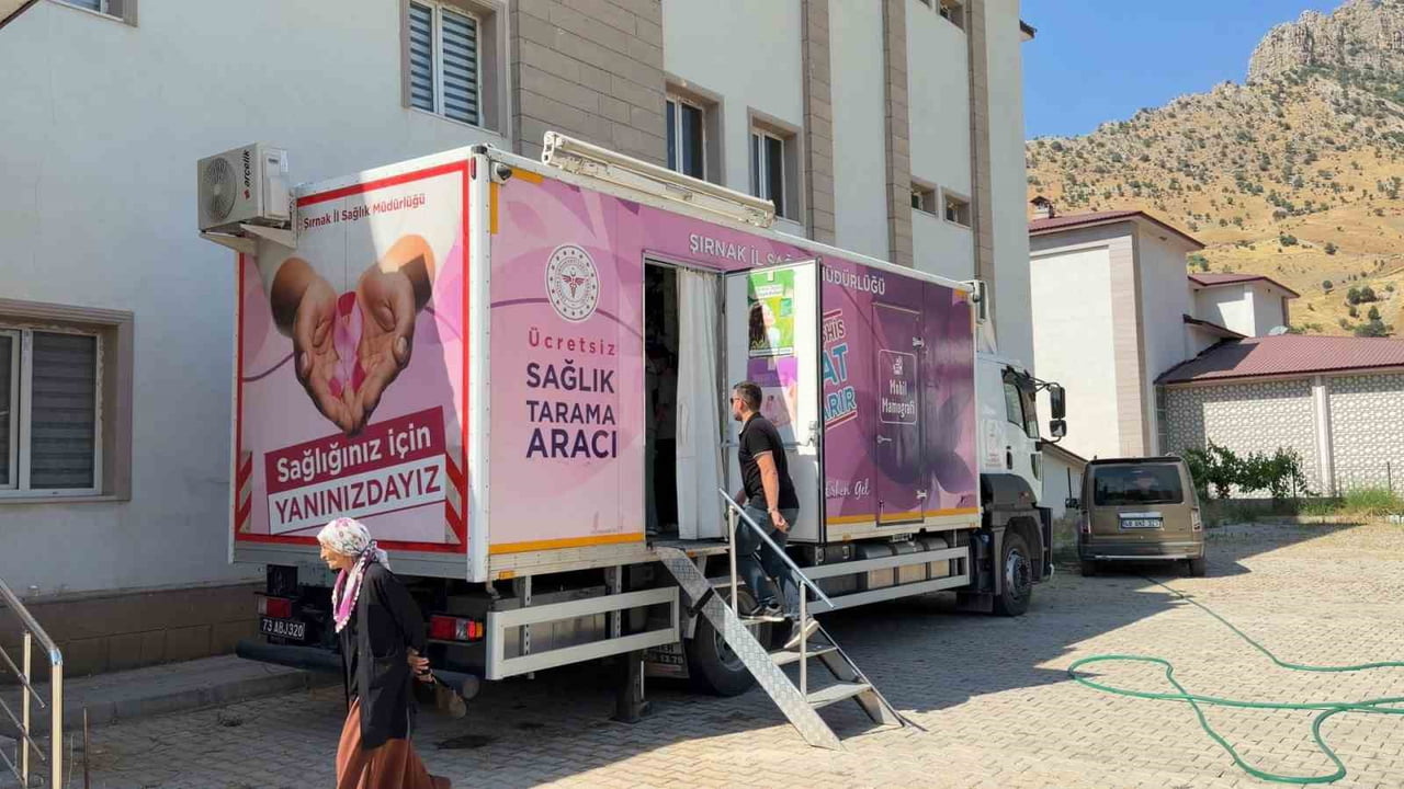 ŞIRNAK'IN ULUDERE İLÇESİNDE YAKLAŞIK İKİ HAFTA BOYUNCA HİZMET VEREN MOBİL KANSER ERKEN TEŞHİS...