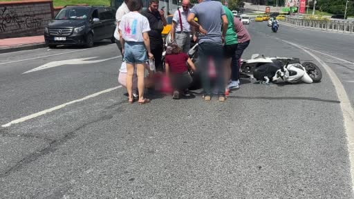 Şişli'de motosiklet kazası: 1 yaralı