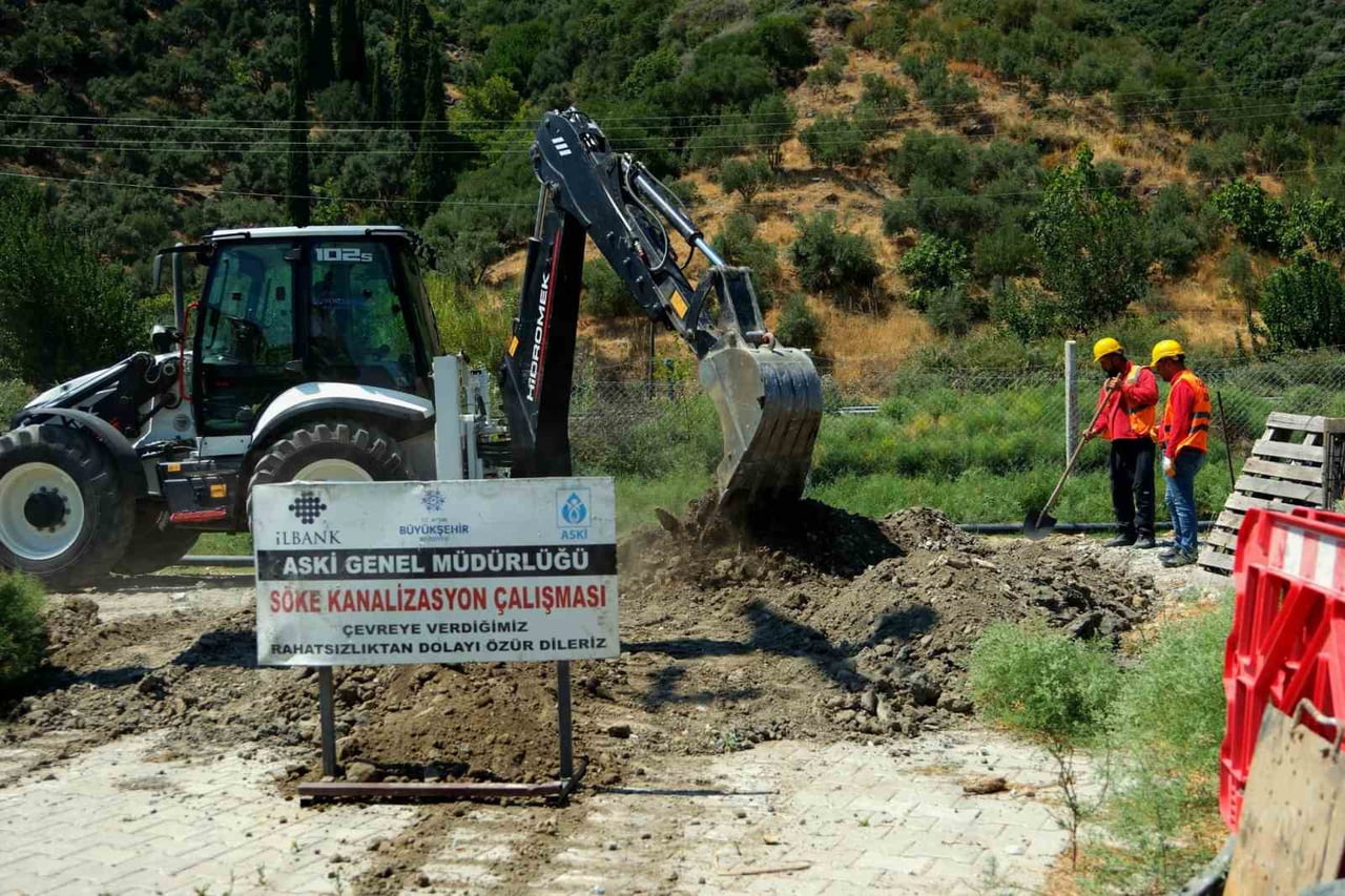 SÖKE’DE KANALİZASYON ÇALIŞMASI DEVAM EDİYOR