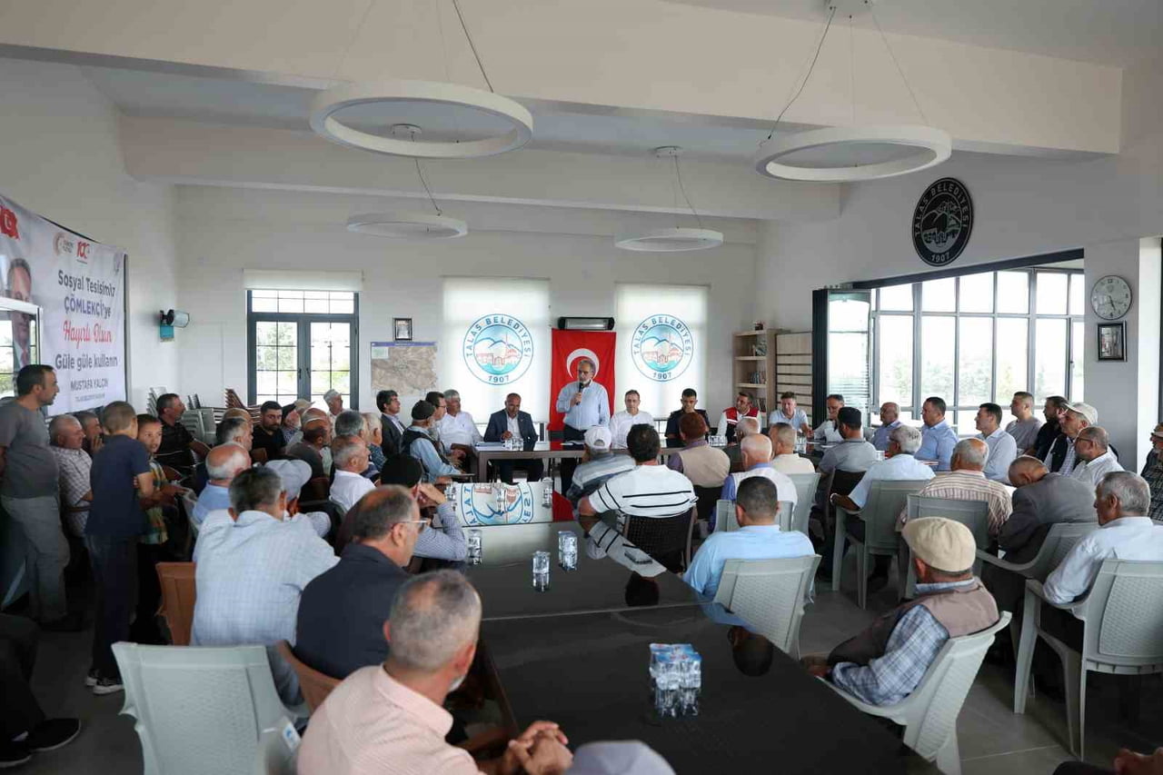 TALAS BELEDİYE BAŞKANI MUSTAFA YALÇIN VE TALAS KAYMAKAMI İLYAS MEMİŞ, ÇÖMLEKÇİ MAHALLESİ’Nİ...