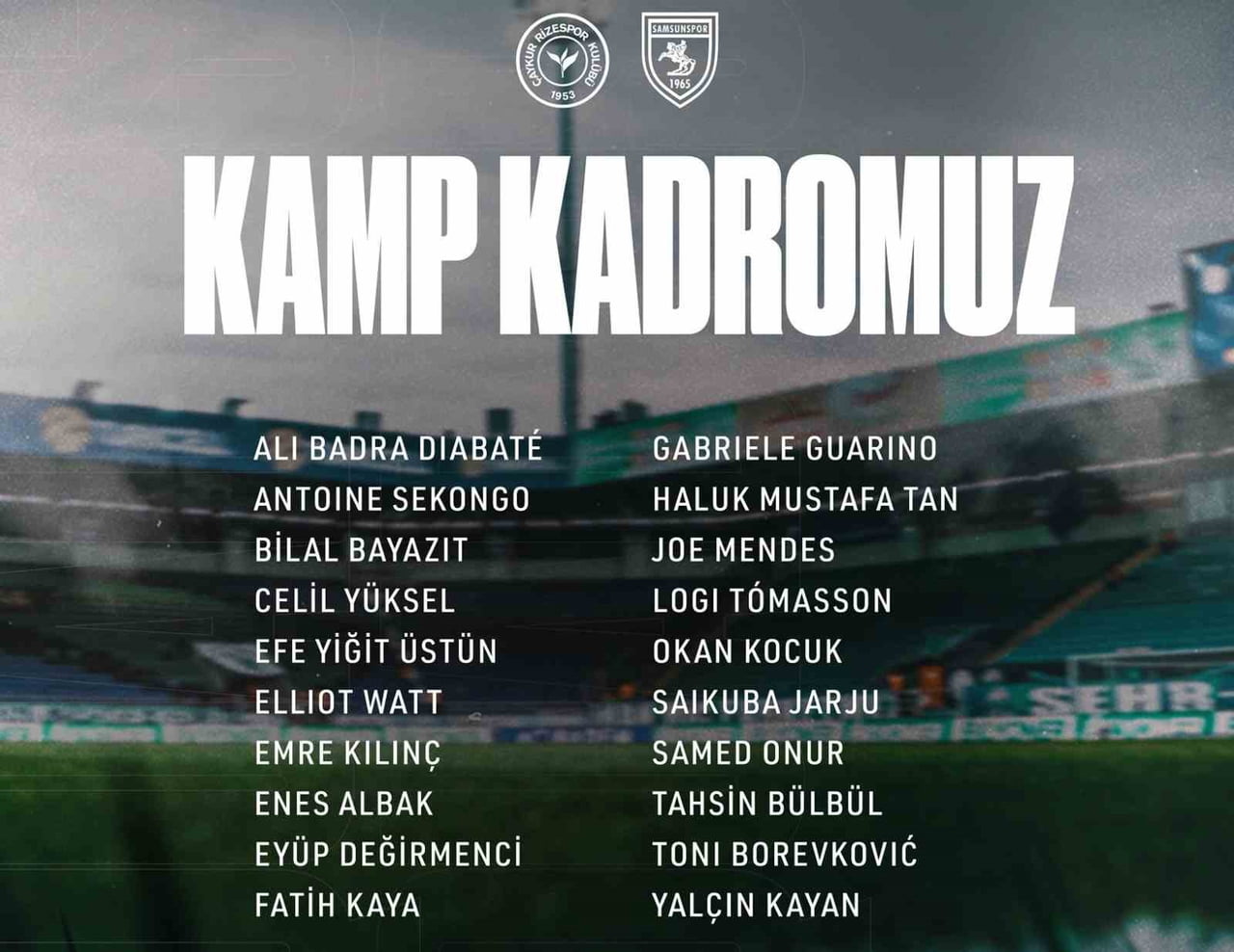 TRENDYOL SÜPER LİG EKİPLERİNDEN SAMSUNSPOR’DA FORVET MARİUS MOUANDİLMADJİ VE ORTA SAHA OYUNCUSU...
