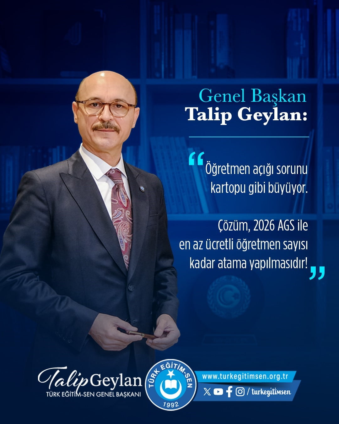 TÜRKİYE EĞİTİM, ÖĞRETİM VE BİLİM HİZMETLERİ KOLU KAMU ÇALIŞANLARI SENDİKASI (TÜRK EĞİTİM-SEN)...