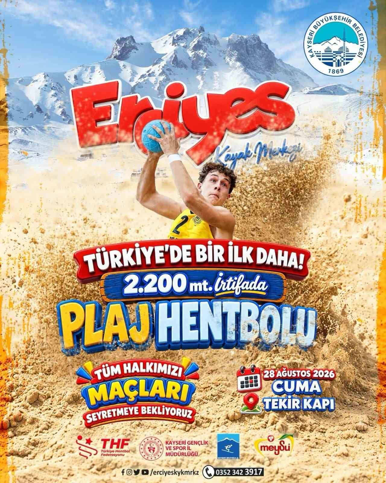 TÜRKİYE HENTBOL FEDERASYONU VE ERCİYES A.Ş. İŞ BİRLİĞİYLE DÜZENLENECEK PLAJ HENTBOLU, TÜRKİYE’DE...
