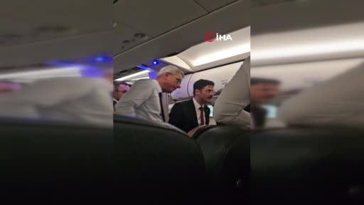 Uçakta rahatsızlanan hastaya ilk müdahale Bakan Memişoğlu’ndan geldi