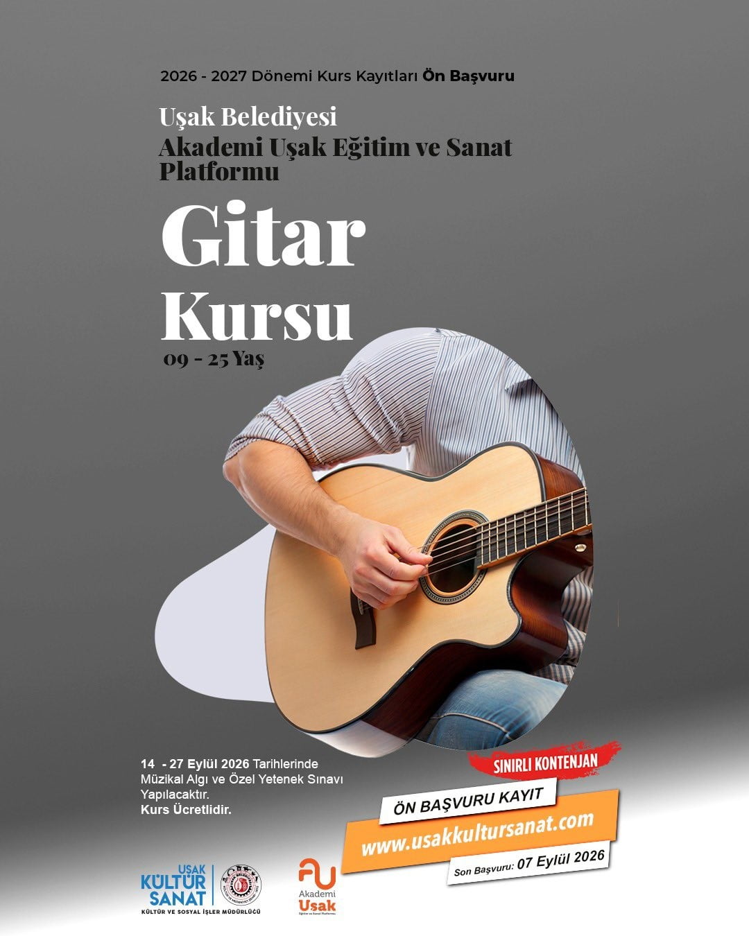 UŞAK BELEDİYESİ AKADEMİ UŞAK EĞİTİM VE SANAT PLATFORMU BÜNYESİNDE DÜZENLENECEK 2026-2027 DÖNEMİ...