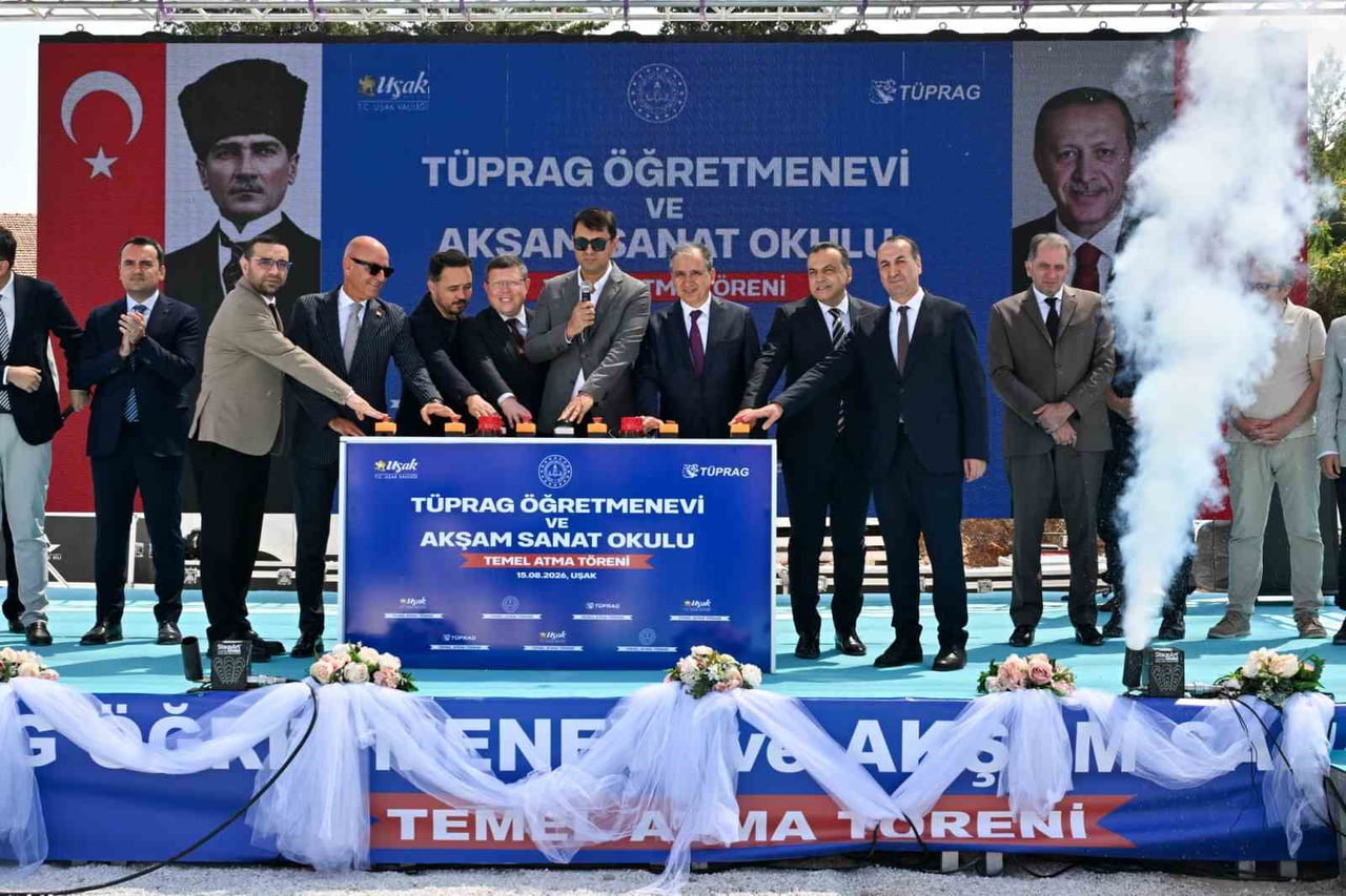 UŞAK’TA 20 BİN METREKARELİK ALANA İNŞA EDİLECEK TÜPRAG ÖĞRETMENEVİ VE AKŞAM SANAT OKULU’NUN TEMEL...