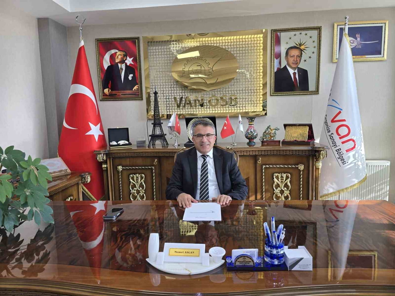 VAN ORGANİZE SANAYİ BÖLGESİ (OSB) YÖNETİM KURULU BAŞKANI MEMET ASLAN, AÇIKLANAN İMALAT SANAYİ...