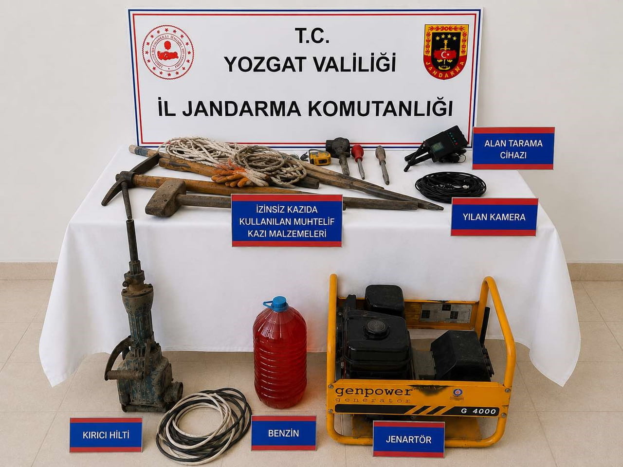 YOZGAT’TA KAÇAK KAZI YAPANLARA YÖNELİK OPERASYON DÜZENLENDİ. -