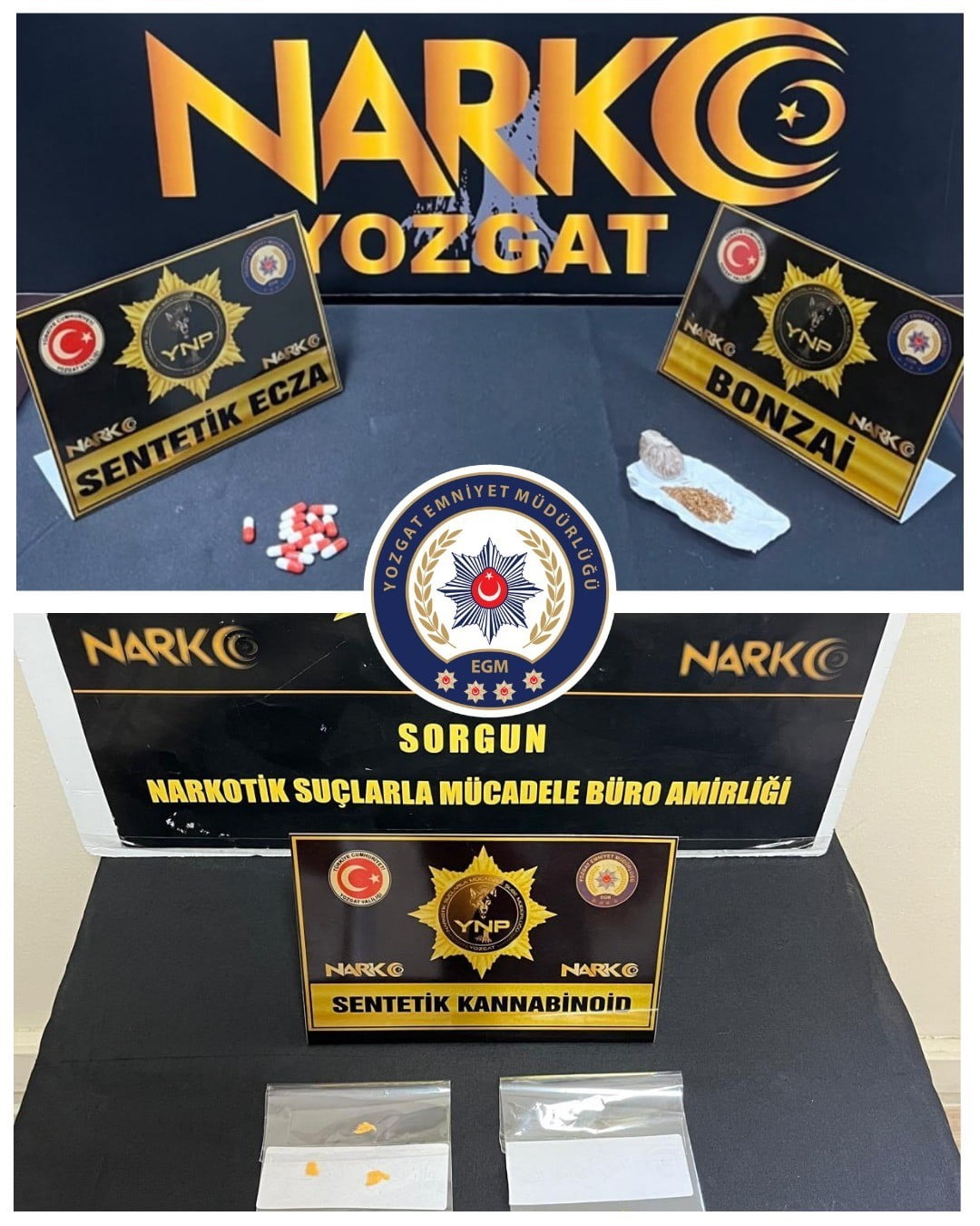 YOZGAT’TA VE SORGUN İLÇESİNDE DÜZENLENEN OPERASYONDA UYUŞTURUCU MADDE ELE GEÇİRİLDİ.-