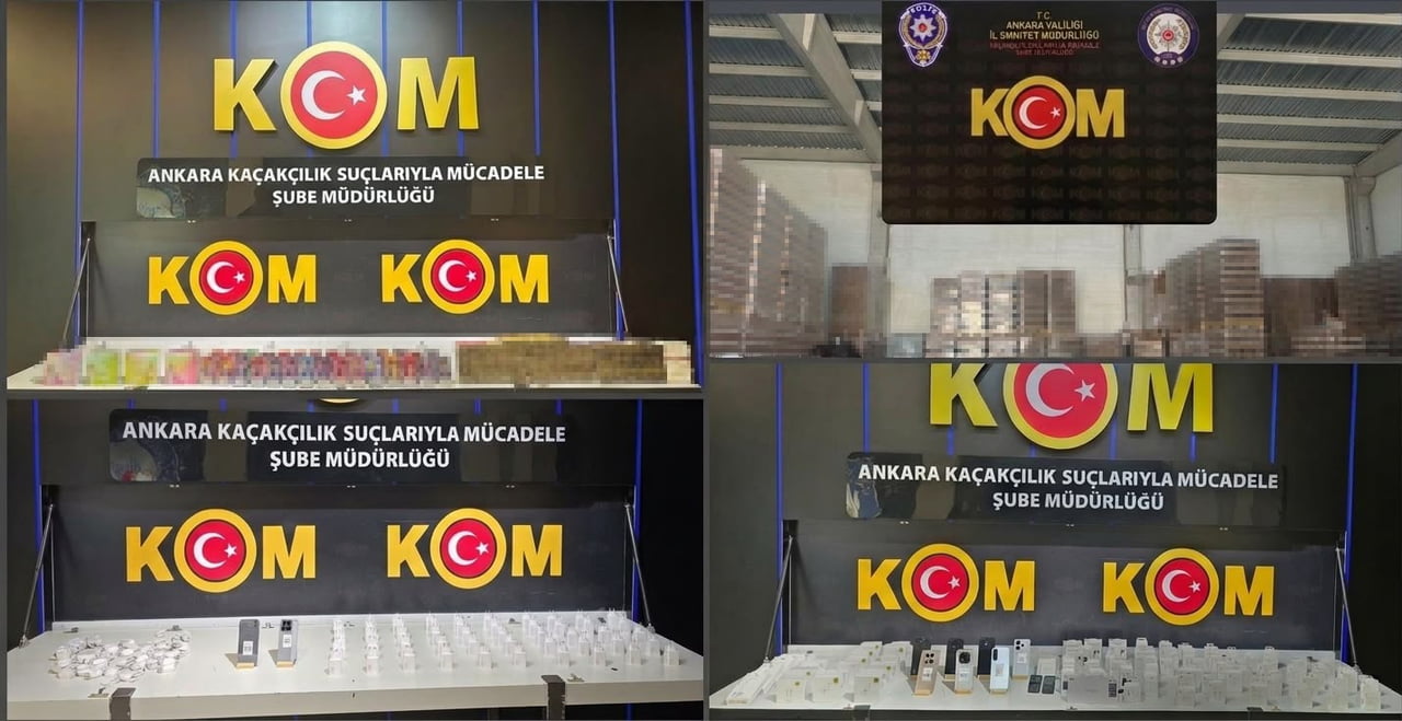 ANKARA KAÇAKÇILIK SUÇLARIYLA MÜCADELE ŞUBE MÜDÜRLÜĞÜ (KOM) TARAFINDAN YAPILAN KAÇAKÇILIK...