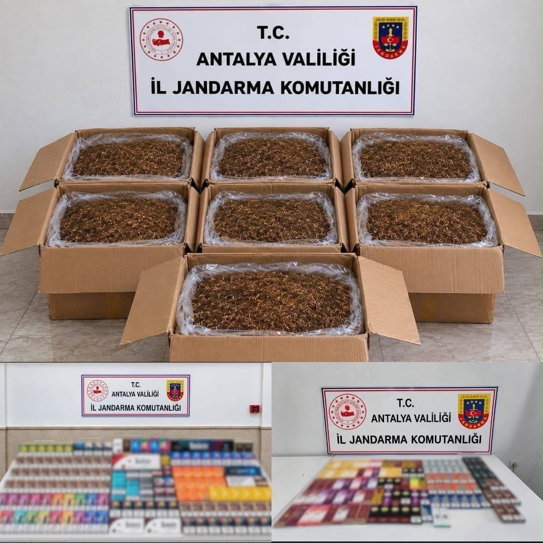 ANTALYA’NIN ALANYA VE DÖŞEMEALTI İLÇELERİNDE JANDARMA EKİPLERİNCE KAÇAK TÜTÜN VE TÜTÜN...
