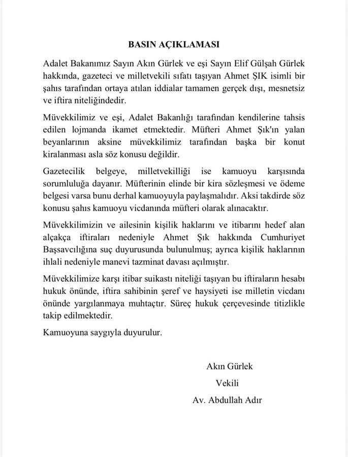 AVUKAT ABDULLAH ADIR AÇIKLAMA YAPTI
