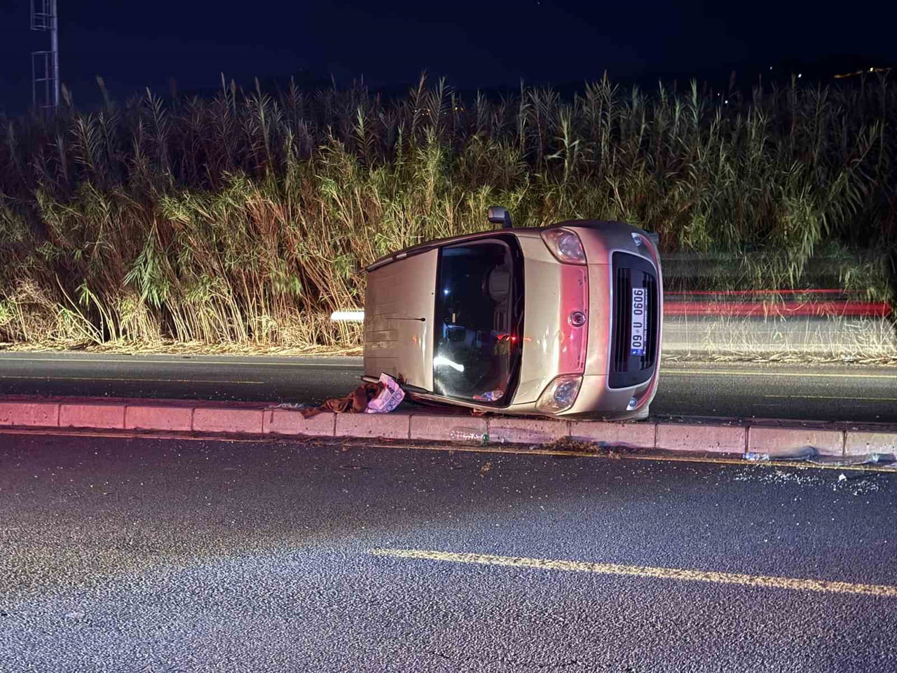 AYDIN'IN EFELER İLÇESİNDE SEYİR HALİNDEYKEN BİR ANDA ÖNÜNE ÇIKAN DOMUZA ÇARPMAMAK İÇİN MANEVRA...
