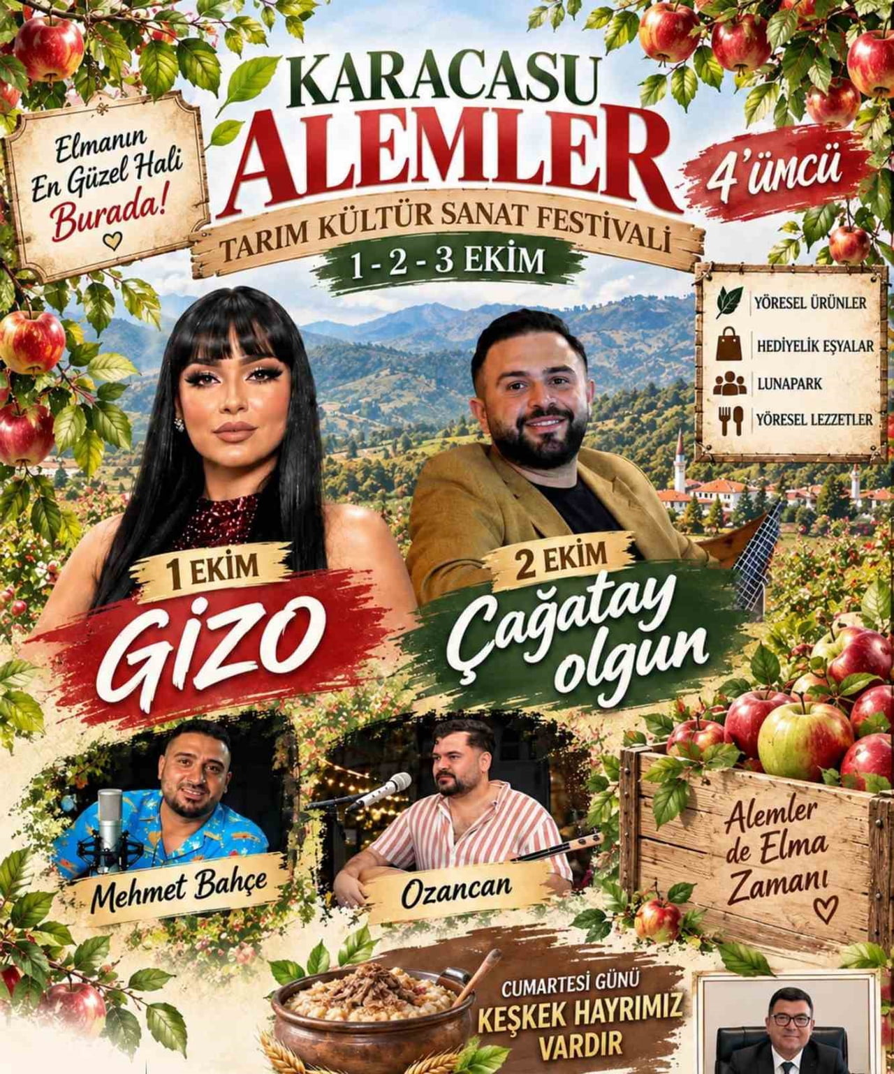 AYDIN'IN KARACASU İLÇESİNDE BU YIL 4.'SÜ GERÇEKLEŞTİRİLECEK OLAN ALEMLER TARIM, KÜLTÜR, SANAT VE...