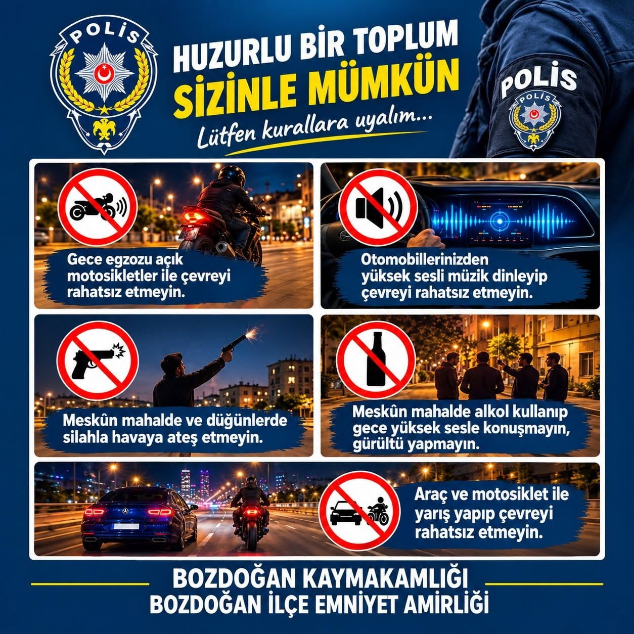 AYDIN’IN BOZDOĞAN İLÇESİNDE KAYMAKAMLIK VE İLÇE EMNİYET AMİRLİĞİ TARAFINDAN VATANDAŞLARIN HUZUR VE...