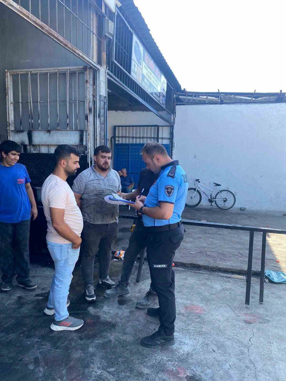 AYDIN’IN GERMENCİK İLÇESİNDE BELEDİYE ZABITA EKİPLERİ TARAFINDAN ORTAKLAR KÜÇÜK SANAYİ SİTESİ’NDE...