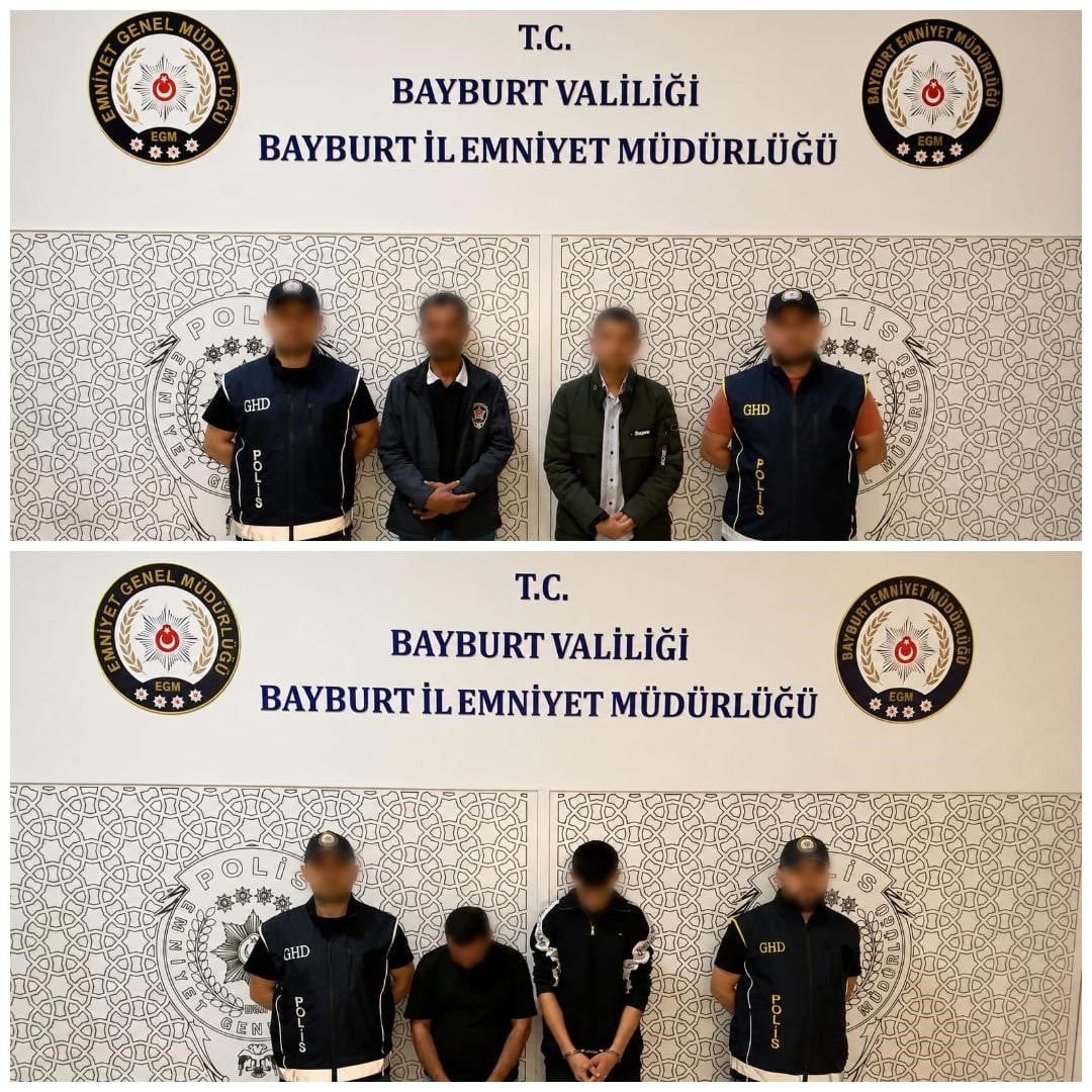 BAYBURT'TA 2 DÜZENSİZ GÖÇMEN İLE 2 ŞÜPHELİ YAKALANDI
