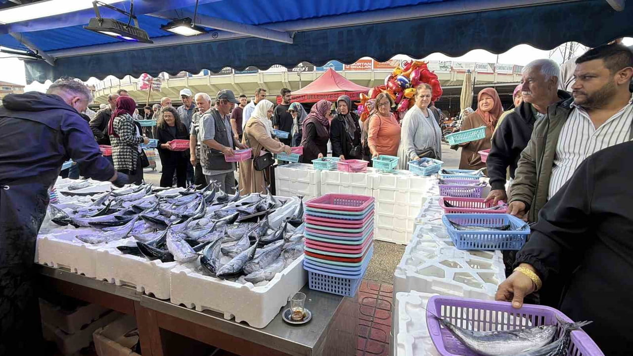 BOLU’DA PALAMUT VE HAMSİ BOLLUĞU TEZGÂHLARA YANSIRKEN, VATANDAŞLARIN YOĞUN İLGİSİ NEDENİYLE...