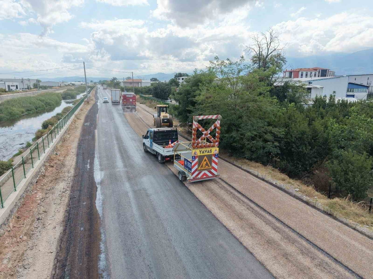 BURSA BÜYÜKŞEHİR BELEDİYESİ, YILDIRIM İLÇESİNDE BULUNAN SAMANLI ÇEVRE BAĞLANTI YOLU’NUN 2,8...