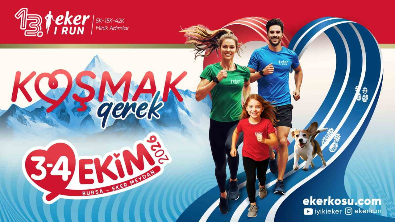 BURSA’NIN GELENEKSEL KOŞU ORGANİZASYONLARINDAN EKER I RUN, 13’ÜNCÜ YILINDA PROGRAMINI GENİŞLETEREK...