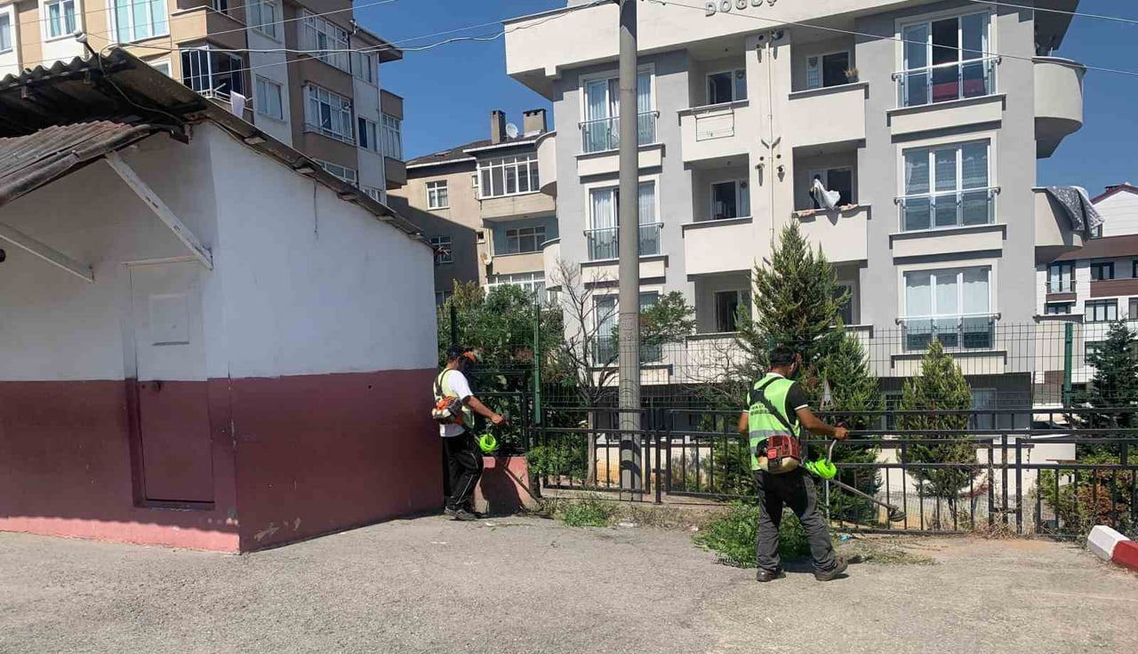 ÇAYIROVA'DA YENİ EĞİTİM-ÖĞRETİM DÖNEMİ ÖNCESİNDE İLÇE GENELİNDEKİ OKULLARIN BAHÇELERİNDE YABANİ OT...