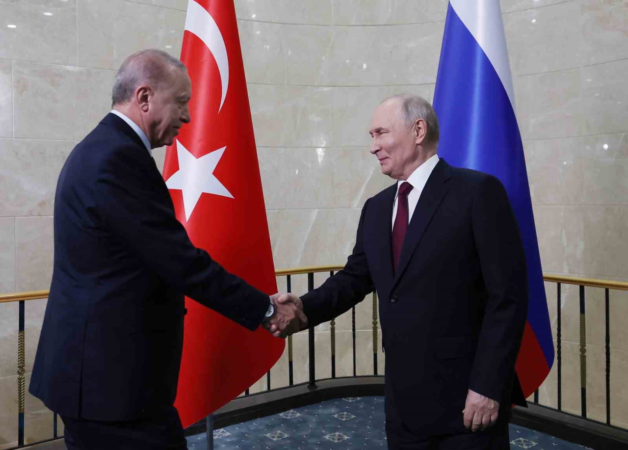 CUMHURBAŞKANI ERDOĞAN İLE RUSYA DEVLET BAŞKANI VLADİMİR PUTİN ARASINDAKİ GÖRÜŞME...