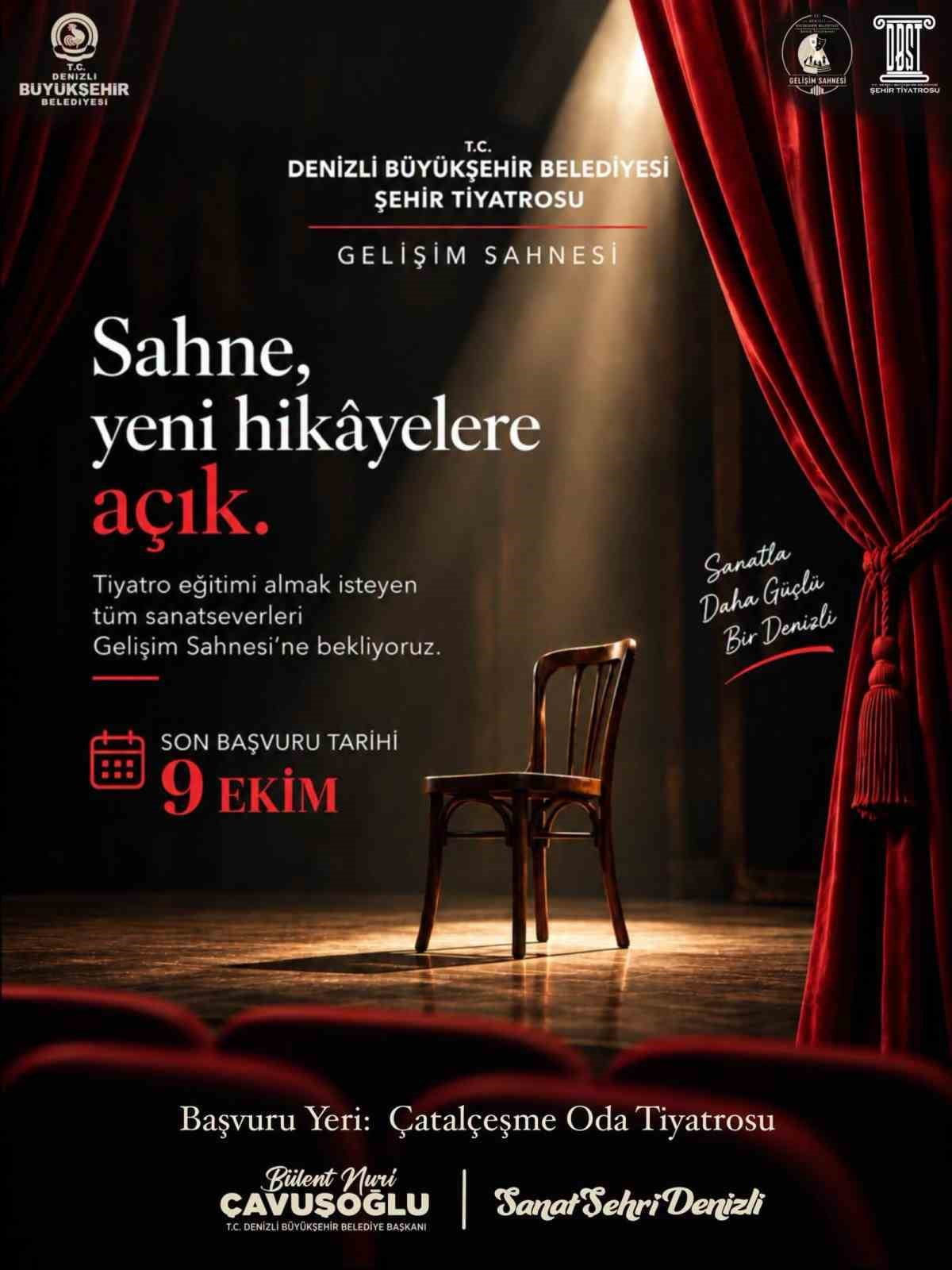 DENİZLİ BÜYÜKŞEHİR BELEDİYESİ ŞEHİR TİYATROSU BÜNYESİNDE FAALİYET GÖSTEREN GELİŞİM SAHNESİ, YENİ...