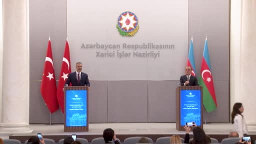 Dışişleri Bakanı Hakan Fidan, Azerbaycan Dışişleri Bakanı Ceyhun Bayramov ile gerçekleştirdiği...