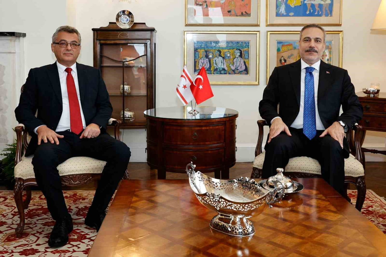 DIŞİŞLERİ BAKANI HAKAN FİDAN, NEW YORK’TA KUZEY KIBRIS TÜRK CUMHURİYETİ CUMHURBAŞKANI TUFAN...
