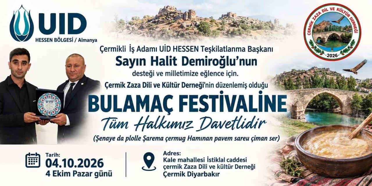 DİYARBAKIR'IN ÇERMİK İLÇESİNDE BULAMAÇ FESTİVALİ DÜZENLENECEK.