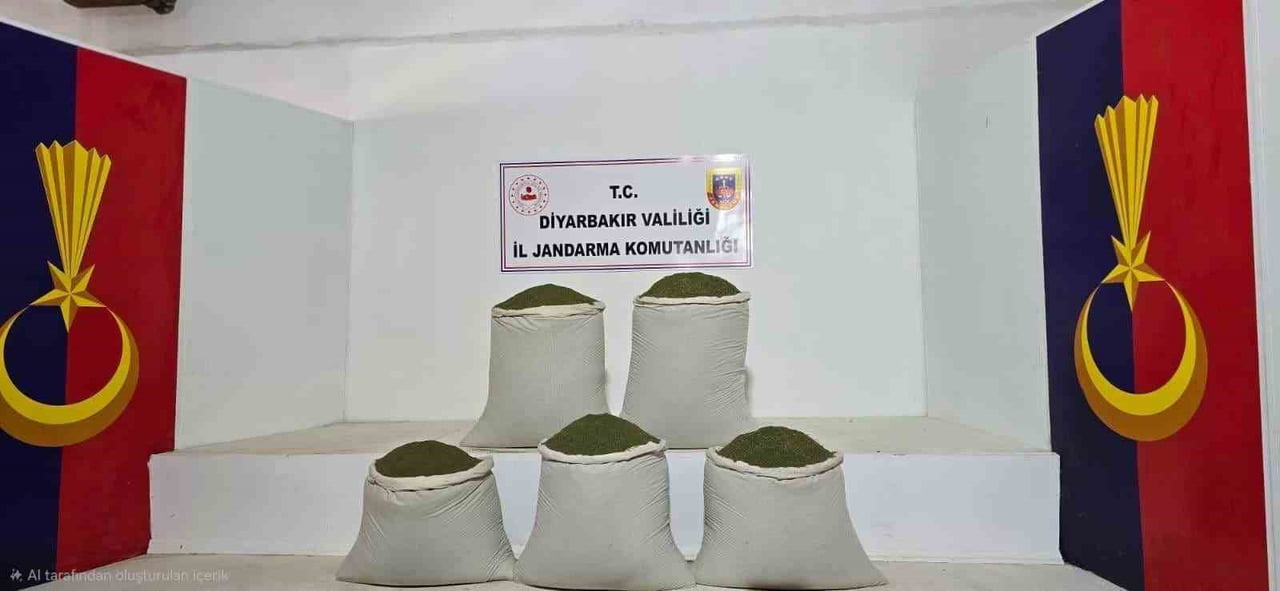 DİYARBAKIR’DA JANDARMA EKİPLERİNCE DÜZENLENEN OPERASYONLARDA,14 BİN 92 KÖK KENEVİR VE 129 KİLO 400...