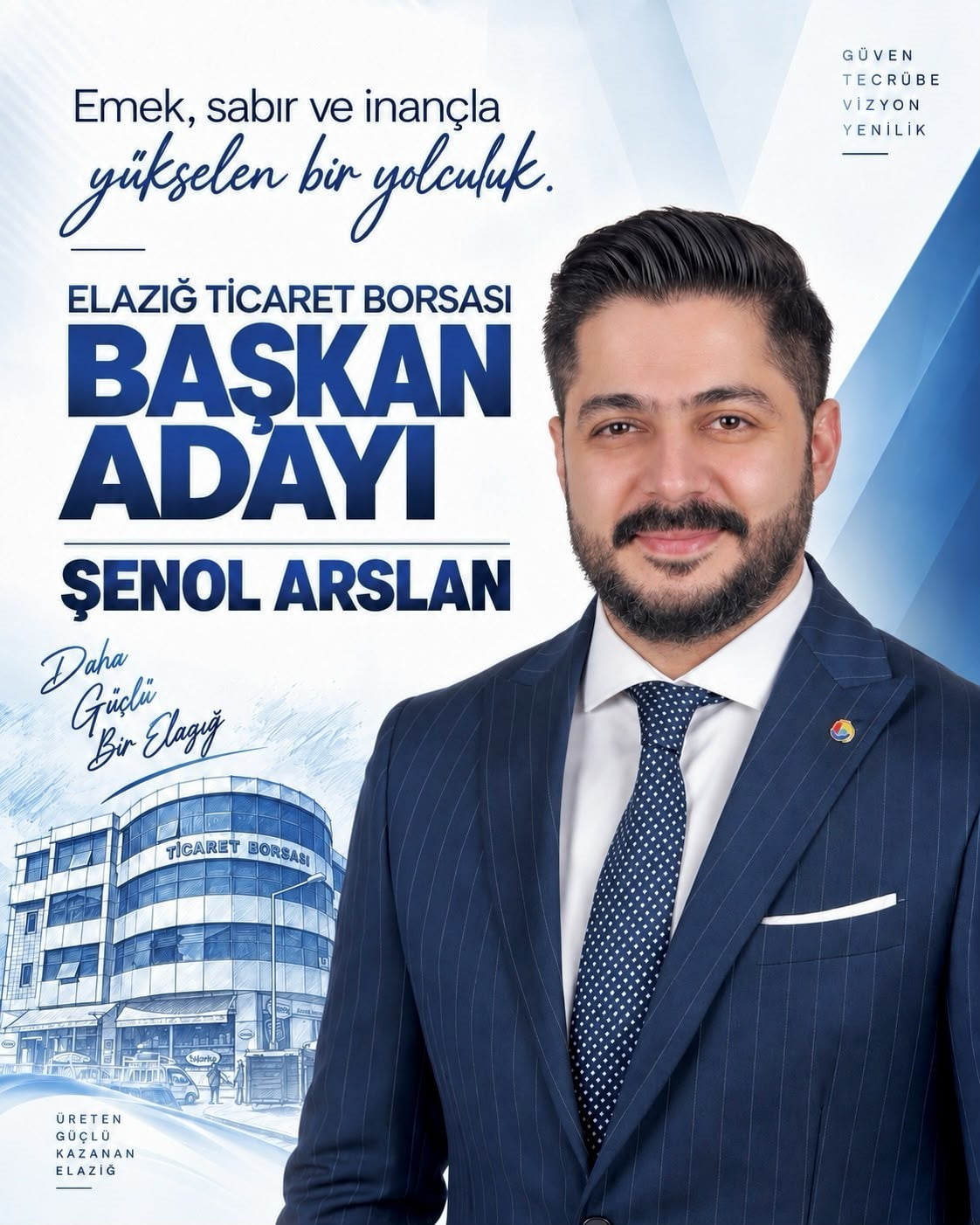ELAZIĞ TİCARET BORSASI BAŞKAN ADAYI ŞENOL ARSLAN, "ÜYELERİMİZİN NE YAPTIĞINI, NASIL ÜRETİM...