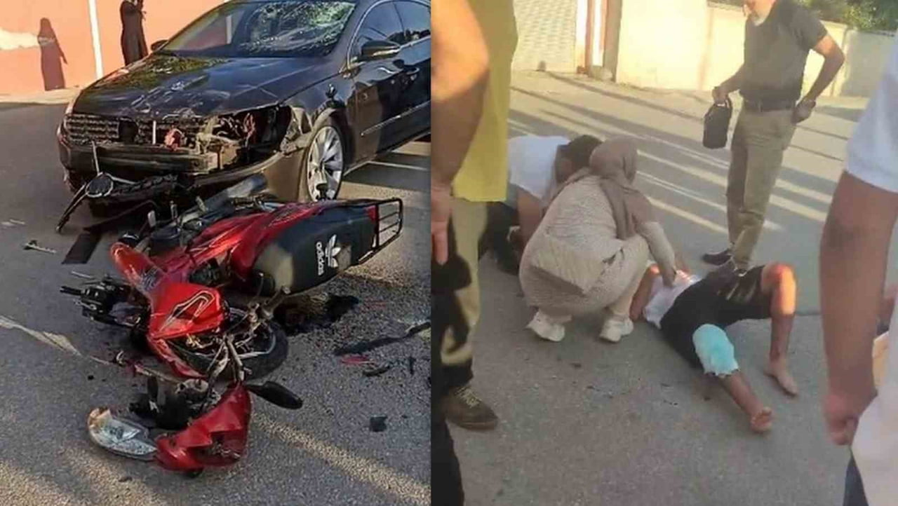 ERZİNCAN’DA OTOMOBİL İLE MOTOSİKLET ÇARPIŞTI: 2 GENÇ YARALANDI
