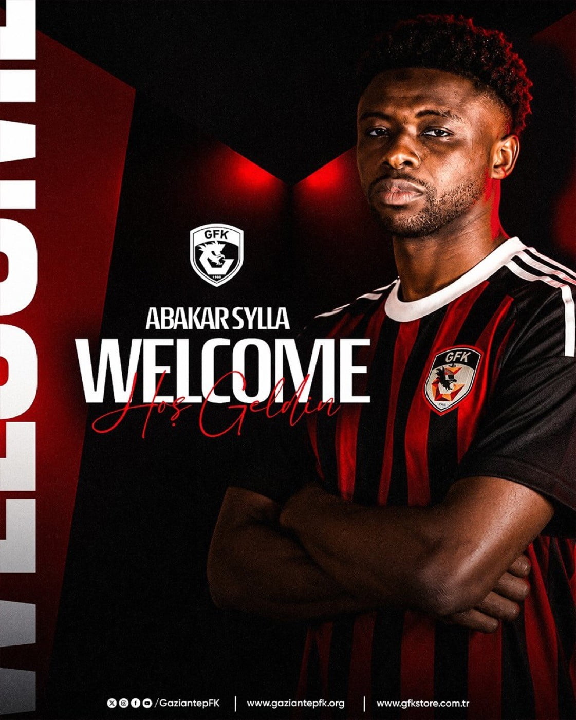 GAZİANTEP FK, 23 YAŞINDAKİ FİLDİŞİ SAHİLLİ STOPER ABAKAR SYLLA‘YI KADROSUNA KATTI.