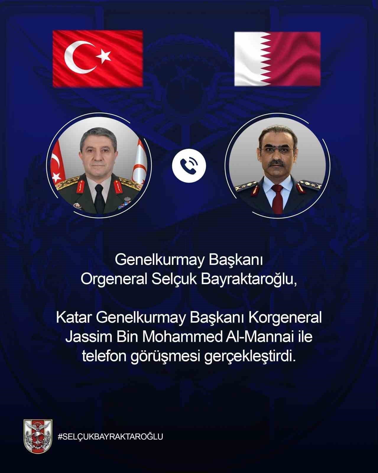 GENELKURMAY BAŞKANI ORGENERAL SELÇUK BAYRAKTAROĞLU, KATAR GENELKURMAY BAŞKANI KORGENERAL JASSİM...