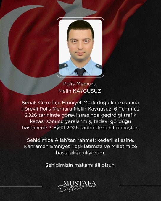 İÇİŞLERİ BAKANI MUSTAFA ÇİFTÇİ, ŞIRNAK'TA GÖREVİ BAŞINDAYKEN TRAFİK KAZASINDA YARALANAN POLİS...