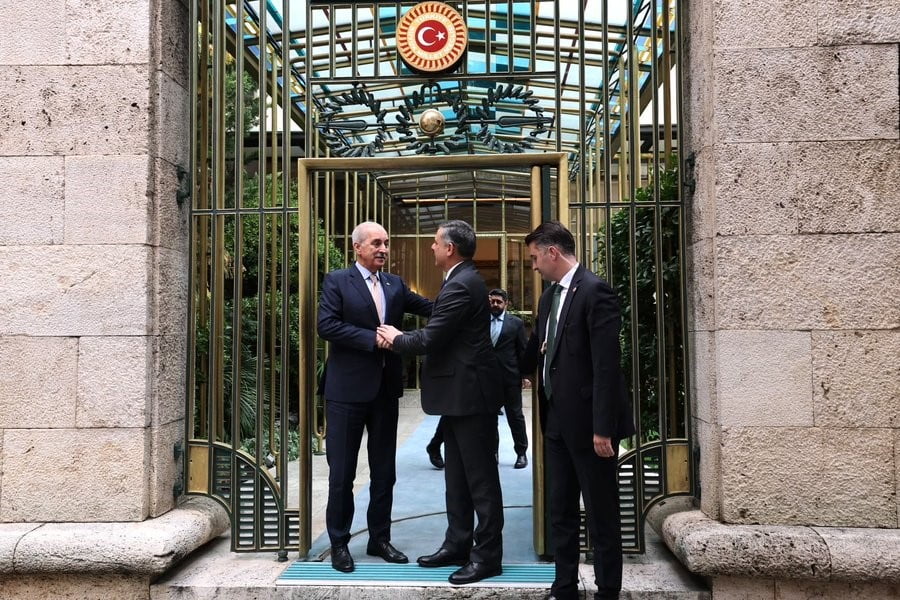 İÇİŞLERİ BAKANI MUSTAFA ÇİFTÇİ, TÜRKİYE BÜYÜK MİLLET MECLİSİ (TBMM) BAŞKANI NUMAN KURTULMUŞ’U VE...