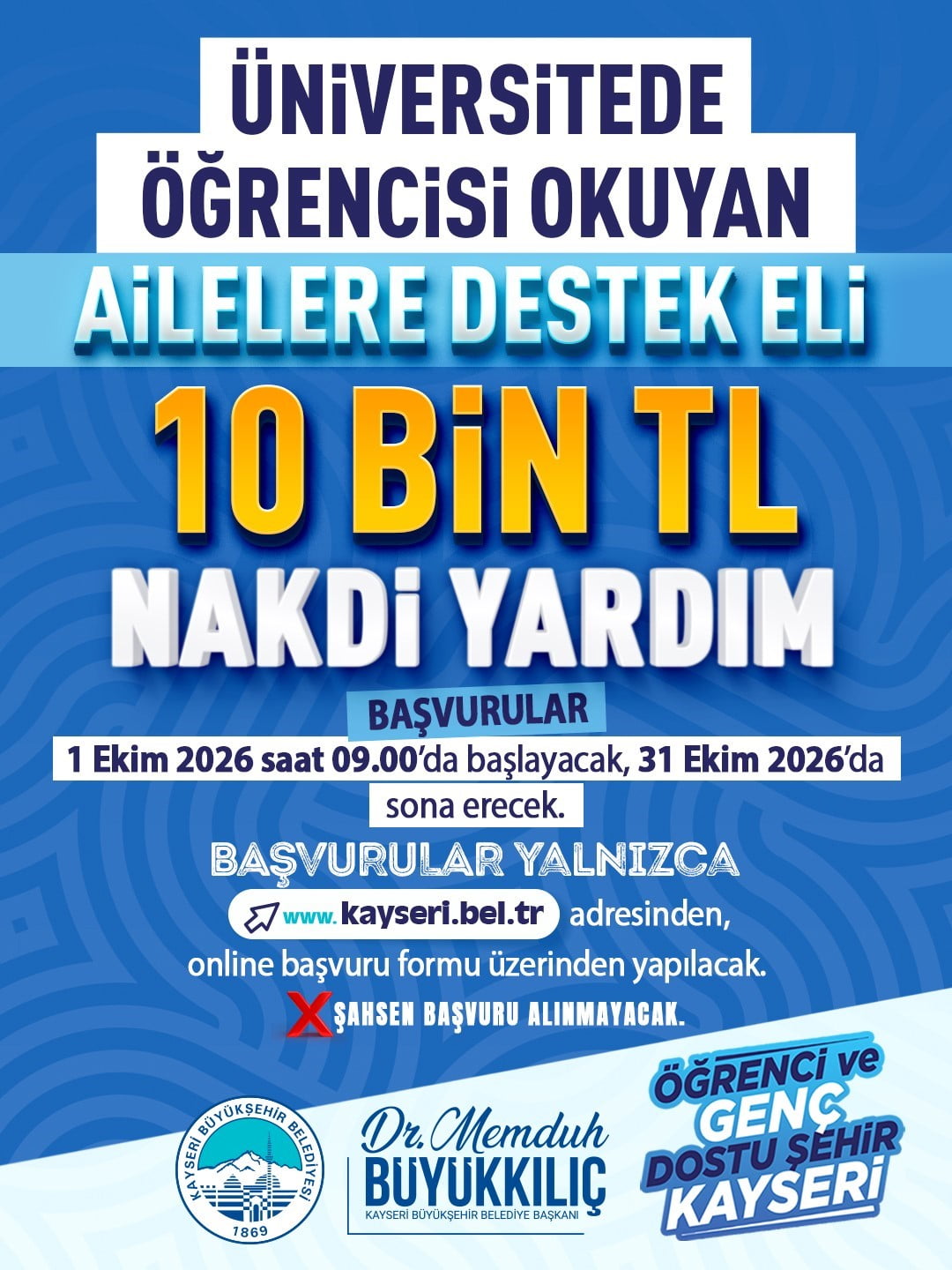 KAYSERİ BÜYÜKŞEHİR BELEDİYESİ, BAŞKAN DR. MEMDUH BÜYÜKKILIÇ’IN TALİMATLARIYLA ÜNİVERSİTEDE...