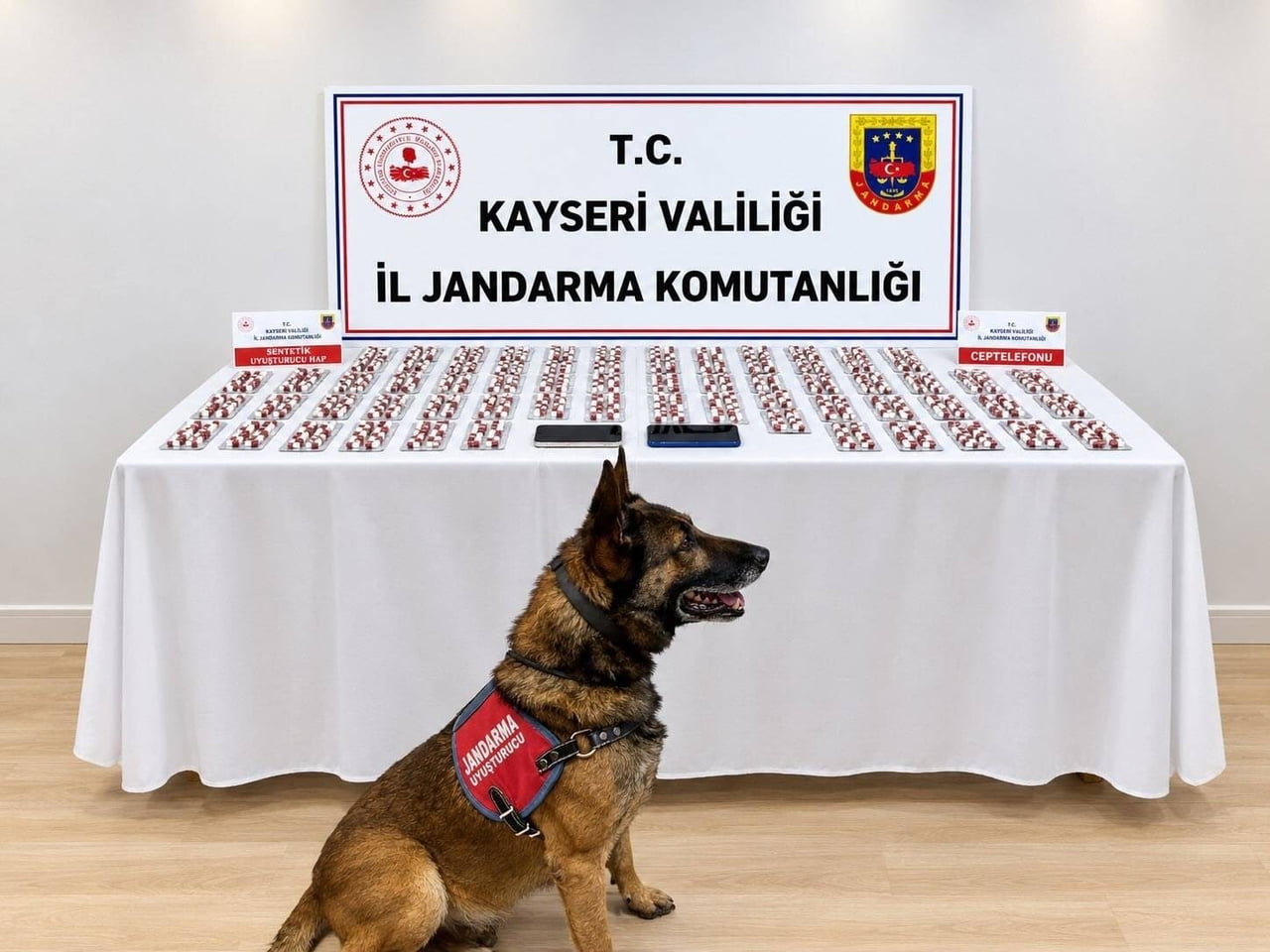 KAYSERİ’DE JANDARMA EKİPLERİ TARAFINDAN ŞÜPHE ÜZERİNE DURDURULAN ARAÇTA YAPILAN ARAMALARDA BİN 81...
