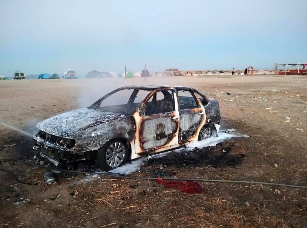 KEŞAN’DA YANGIN ÇIKAN OTOMOBİL KULLANILAMAZ HALE GELDİ